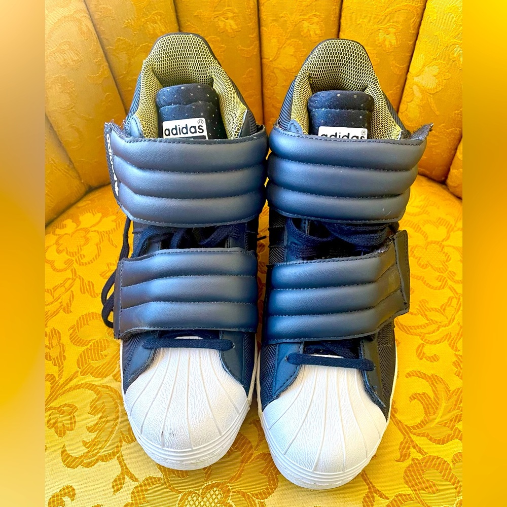 Adidas Superstar Up 2StrapWedge Sneakers Navy White 2015 Women Sz 8.5